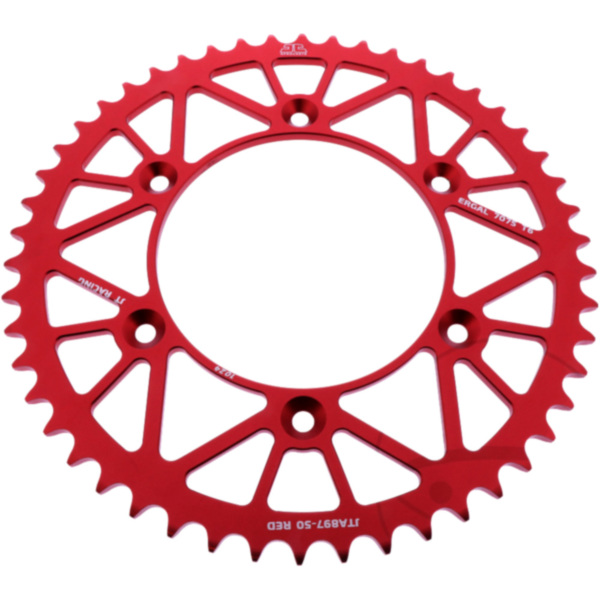 Alu-Kettenrad 50Z Teilung 520 rot JT Innendurchmesser 125 Lochkreis 150
