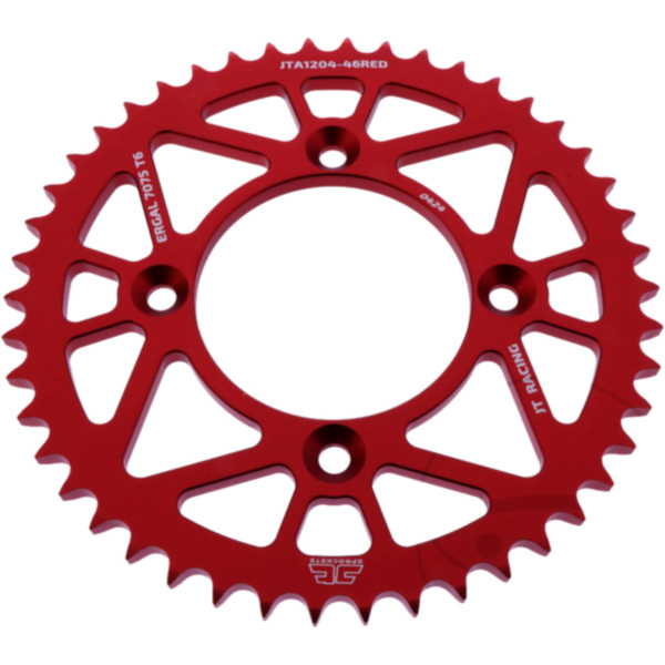 REAR SPROCKET ALUMINIUM 46 TOOTH PITCH 428 RED