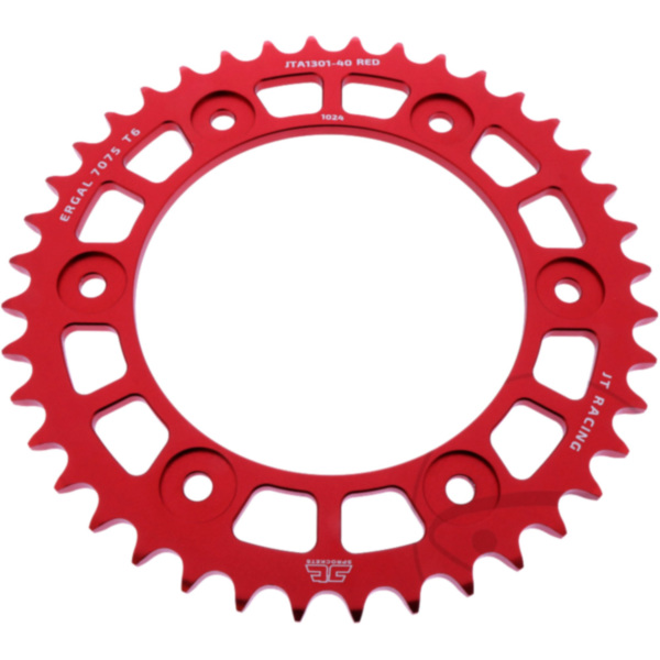 REAR SPROCKET ALUMINIUM 40 TOOTH PITCH 520 RED