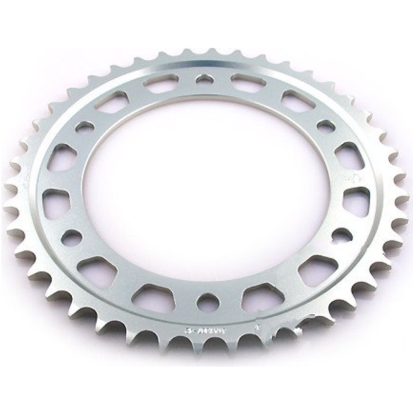 Rear sprocket aluminium 42tooth pitch 525 silver fitting for Honda CBR Rossi 600 PC35H 2002, 109 PS, 80 kw