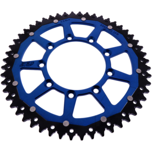 Kettenrad Dual 52Z Teilung 520 blau ZF Innendurchmesser 105 Lochkreis 124