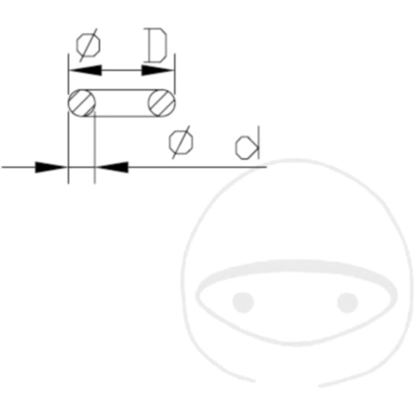 O-ring for kolb stange fitting for Kawasaki J EditionABS 300 SC400002 2015, 28 PS, 20,3 kw