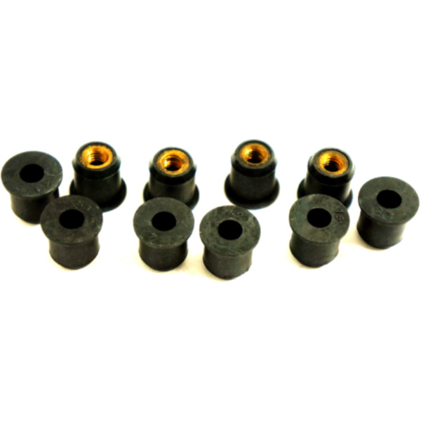 Rubber nut with brass insert set jmp LRN6