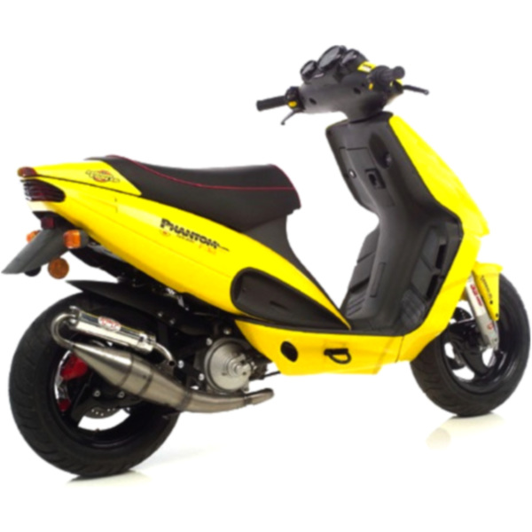 Auspuff Endtopf Schalldämpfer Handmade TT Leovince 4051 passend für Kymco Top Boy Racer 50 SF10AG 2000, 4,8 PS, 3,5 kw