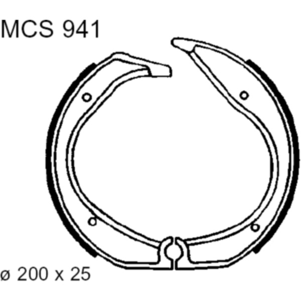 Bremsbacken ohne Feder TRW MCS941 passend für BMW R Speichenrad 100 247 1983, 67 PS, 49 kw