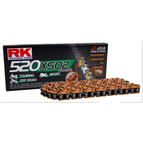 Rk x-ring chain orange 520xso2/116 fitting for Beta RR Racing 125 ZD3EF00C 2021, 