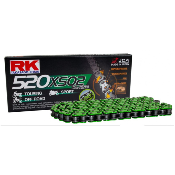 Rk x-ring chain green 520xso2/114 fitting for Sherco SEF Racing 450  2015, 