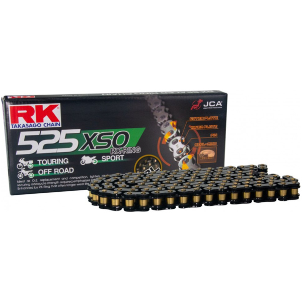 Rk xw ring chain black 525xso/104 fitting for Triumph Thruxton  900 986ME 2007, 34 PS, 25 kw