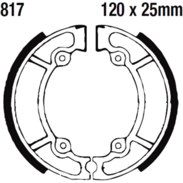 Brake shoes inc springs ebc 817