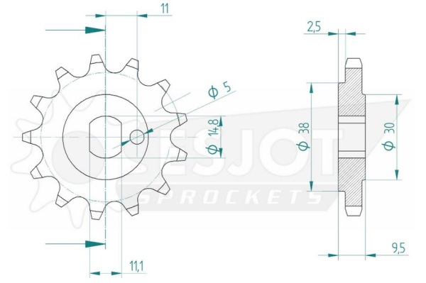 Zahnrad Ritzel 13Z 420 R20-0437-13