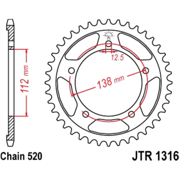 Rear sprocket 41 tooth pitch 520 silver_1