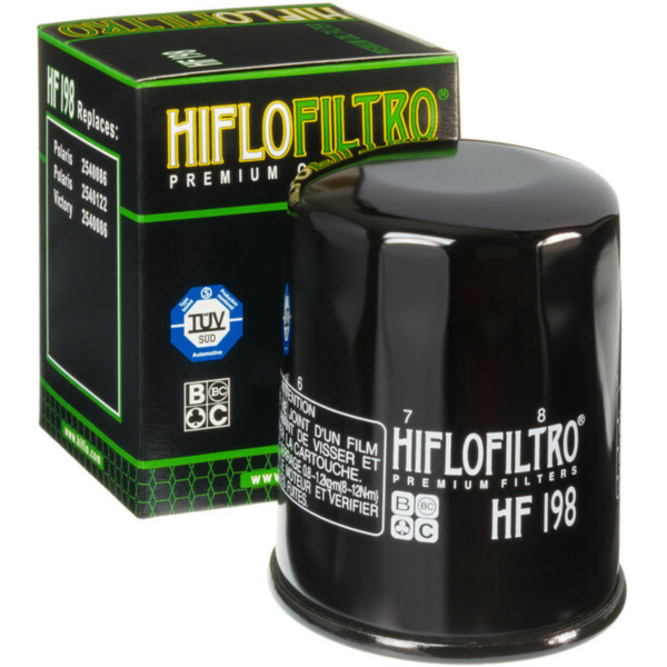 HIFLOFILTRO Oil Filter - HF198 for Polaris ACE570, GENERAL1000, GENERAL41000 Indian FTR1200
