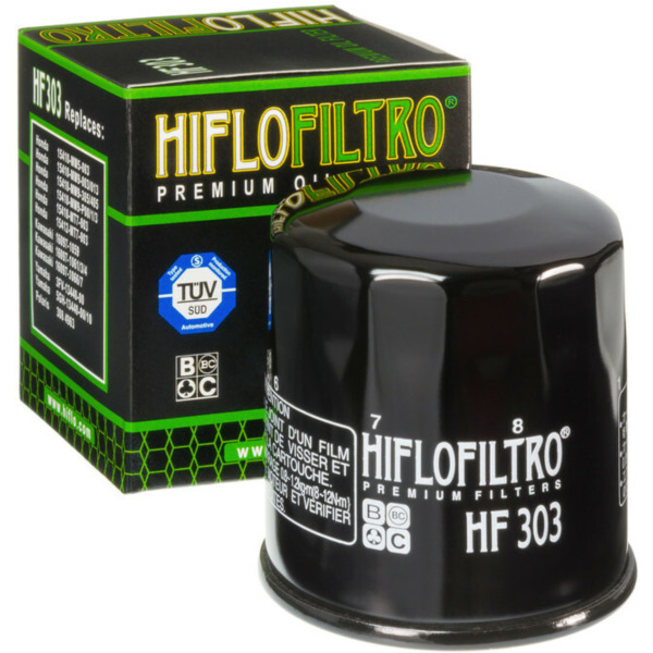 HIFLOFILTRO Ölfilter - HF303 für Kawasaki, Honda, Yamaha passend für Kawasaki GPZ  500 EX500D 1998, 60/50/34/27 PS, 44/37/25/20 kw