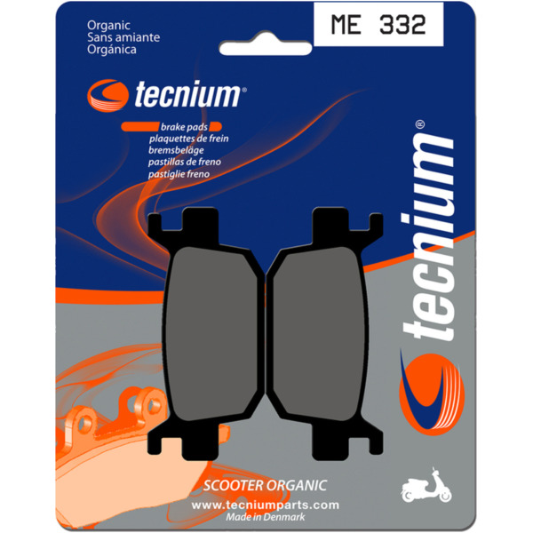 TECNIUM Scooter Organic Brake pads - ME332 for Honda FES125S-WING, FES150S-WING, NSS125FORZA Benelli TRK502