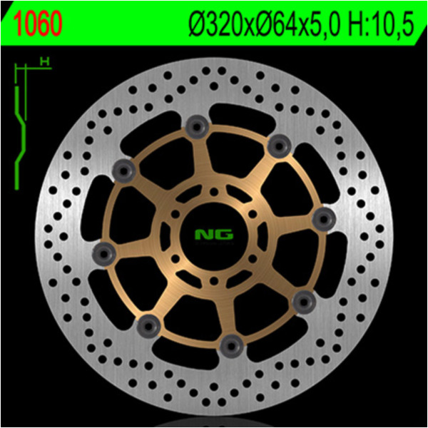 NG BRAKES Floating brake disc - 1060 for Ducati, for: Moto Guzzi, Aprilia