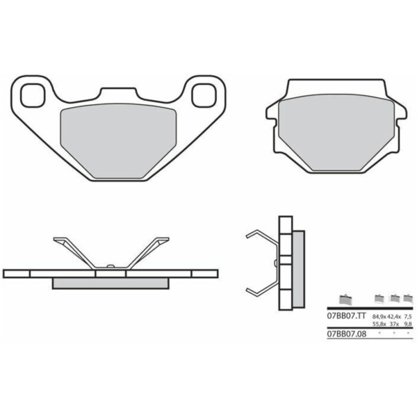 BREMBO Street Carbon Ceramic Brake pads - 07BB0708 for Aprilia, KTM, Husqvarna