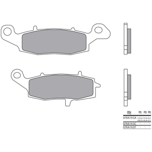 BREMBO Street Sintered Metal Brake pads - 07KA19LA for Kawasaki ER-6F, ER-6N, GPZ1100 Suzuki DL1000V-STROM, DL650V-STROM, DR800