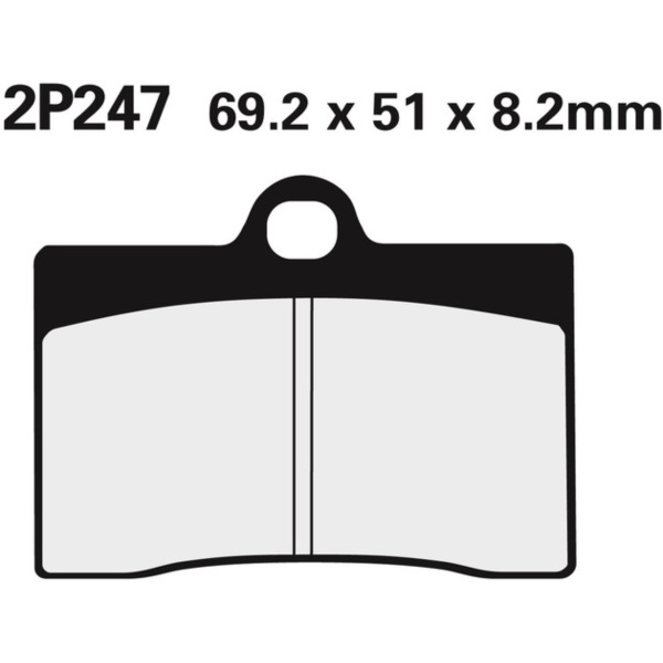 NISSIN Street Halbmetallische Bremsbeläge - 2P-247NS für Ducati, für: Moto Guzzi, Bimota passend für Cagiva Mito 7-Gang 125  1991, 31 PS, 23 kw