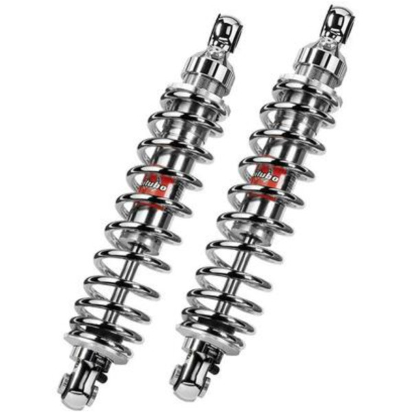 BITUBO WMB03 Twin Rear Shock Absorbers - Chrome for Moto Guzzi 1000SP, 850LEMANSI, 850LEMANSII