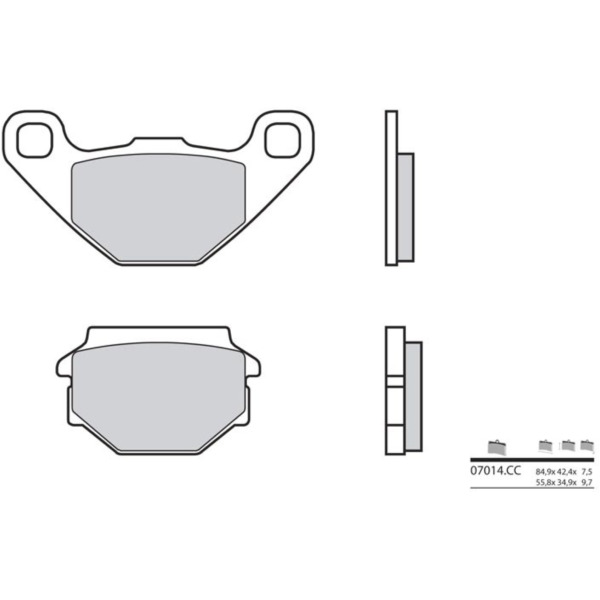 BREMBO Scooter Carbon Ceramic Brake pads - 07014CC