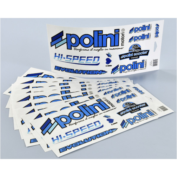 POLINI Blau Line Aufkleber (10pcs) für Peugeot, Kymco, SYM passend für Peugeot Jet Force C-Tech 50 VGA A1AAAA 2005, 4,9 PS, 3,6 kw