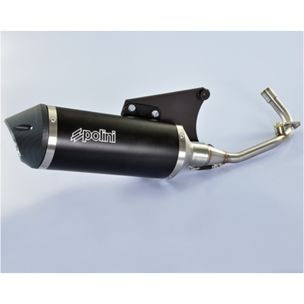 POLINI Maxi-Scooter Full Exhaust System - Black Aluminium Vespa for VESPAPRIMAVERA, VESPAPRIMAVERA1254T, VESPASPRINT
