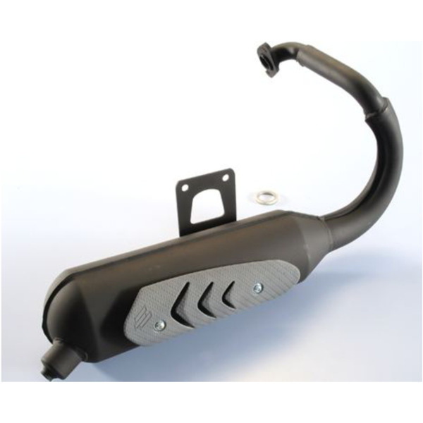 POLINI Original Full Exhaust System - Steel Black Peugeot for ELYSEO502T, ELYSTAR502T, JETFORCE502TC-TECH fitting for Peugeot Jet Force C-Tech 50 VGA A1AAAA 2005, 4,9 PS, 3,6 kw