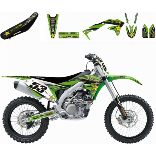 BLACKBIRD Rockstar Energy Complete Graphic Kit for: Kawasaki KX250F