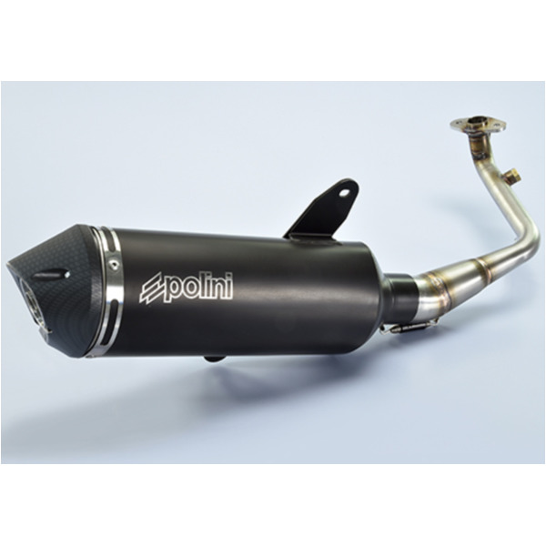 POLINI Maxi-Scooter Full Exhaust System - Black Aluminium SYM for GTS125I4T