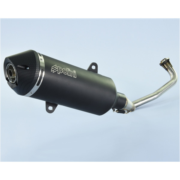 POLINI Maxi-Scooter Full Exhaust System - Black Aluminium Yamaha for N-MAX125, TRICITY125
