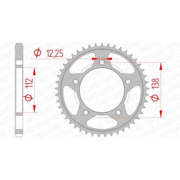 AFAM Standard Stahlritzel hinten 10613 - 525 für Honda CB600FHORNET, CB650F, CB650R