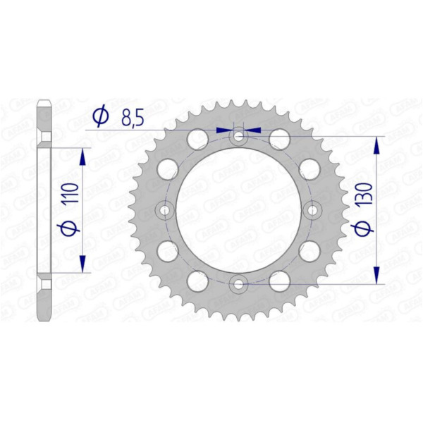 AFAM Aluminium Ultra-Light Rear Sprocket 11104 - 420 for Honda CR80R, CR85R, CRF150R