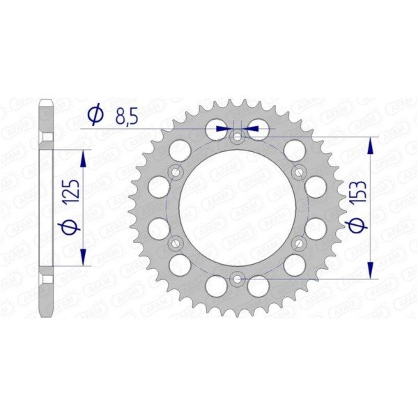 AFAM Aluminium Ultra-Light Rear Sprocket 11212 - 520 for Honda CR125R, CR250R, CR500R HM CRE125, CRE125SM, CRE250 11212N-44