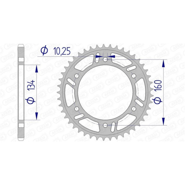 AFAM Ultraleichtes Aluminiumritzel hinten 11618 - 520 für Honda CBR1000RR, CBR600F, CBR600RR