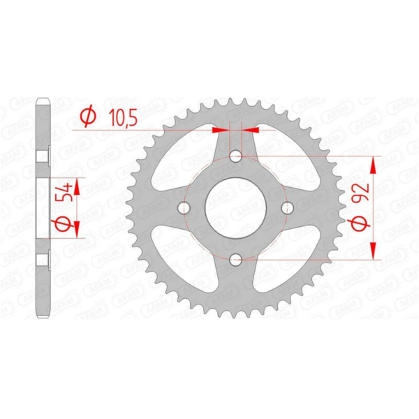 AFAM Steel Standard Rear Sprocket 12113 - 420 for MBK X-POWER Yamaha TZR50