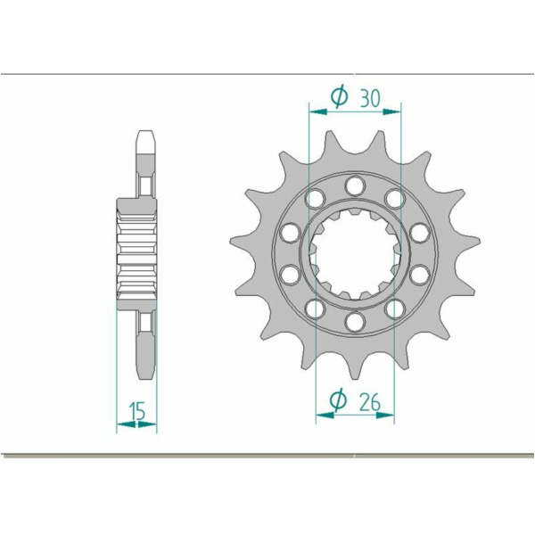 AFAM Standard Stahlritzel vorne 166800 - 525 für BMW HP4, S1000R, S1000RR 166800-16