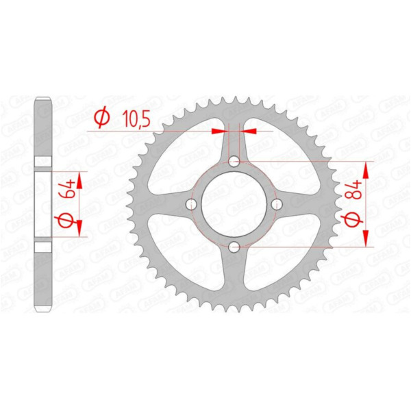 AFAM Steel Standard Rear Sprocket 14215 - 428 for Suzuki RV125VANVAN 14215-51