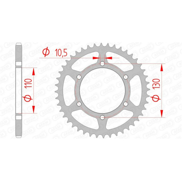 AFAM Standard Stahlritzel hinten 16500 - 520 für Kawasaki ELIMINATOR250, GPX250, GPZ500 16500-43 passend für Kawasaki GPZ  500 EX500D 1998, 60/50/34/27 PS, 44/37/25/20 kw