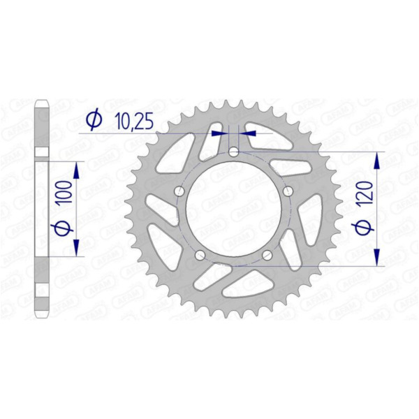 AFAM Aluminiumritzel hinten 36801 - 520 für Aprilia RS125, RSV1000, RSV4 36801-45