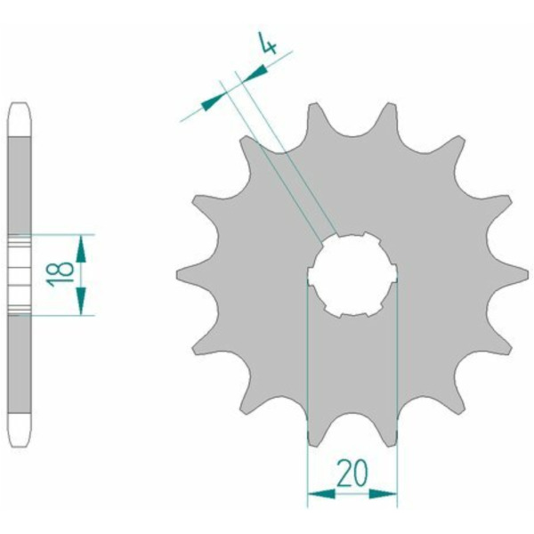 AFAM Steel Standard Front Sprocket 20303 - 520