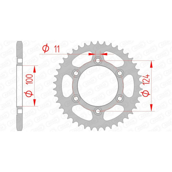AFAM Standard Stahlritzel hinten 50602 - 520 für Ducati 350SSSUPERSPORT, 400SSSUPERSPORT, 600MONSTER 50602-46