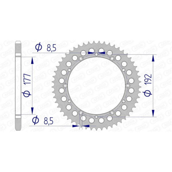 AFAM Aluminiumritzel hinten 63300 - 520 für Husqvarna CR125, CR240, CR500