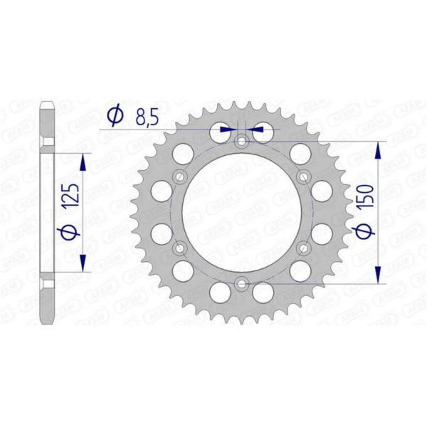 AFAM Aluminiumritzel hinten 72304 - 520 für KTM, Husqvarna, Husaberg 72304N-45