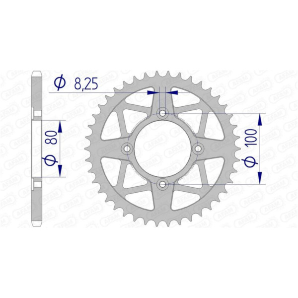 AFAM Aluminium Rear Sprocket 93320 - 520 for Beta, for: Gas Gas, Sherco