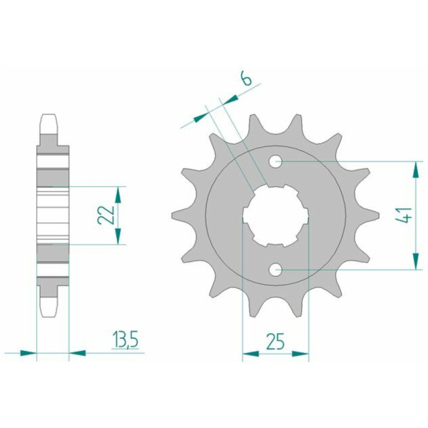 AFAM Standard Stahlritzel vorne 20506 - 525 für Honda XL600V