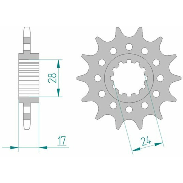 AFAM Standard Stahlritzel vorne 20511 - 520 für Honda CBR600F