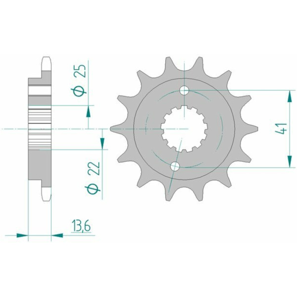 AFAM Steel Standard Front Sprocket 20517 - 520 for Honda XR650R 20517-14