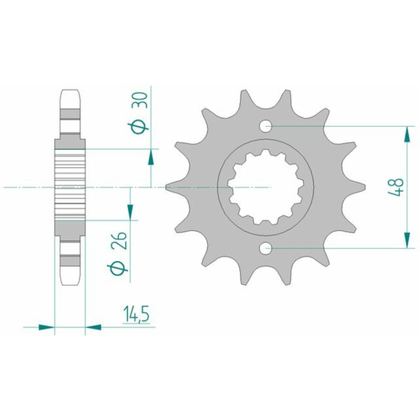 AFAM Standard Stahlritzel vorne 20602 - 530 für Honda CB1000F, CB1100, CB1100X-11 20602-17