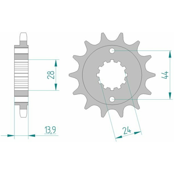 AFAM Standard Stahlritzel vorne 20606 - 525 für Honda XRV750 20606-16