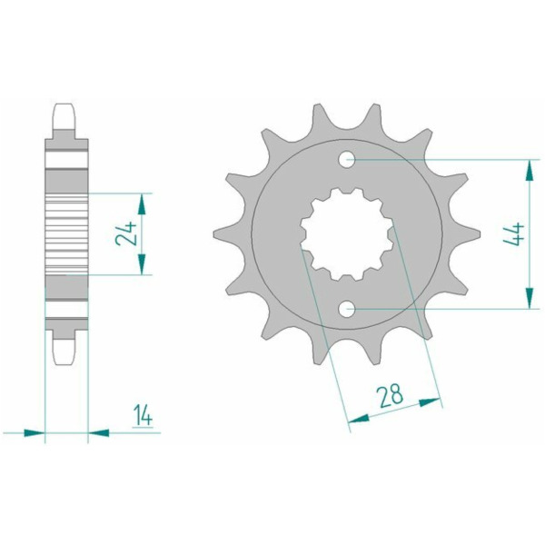 AFAM Standard Stahlritzel vorne 20614 - 525 für Honda VT750C, VT750S